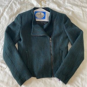 Black and Blue Tweed Blazer